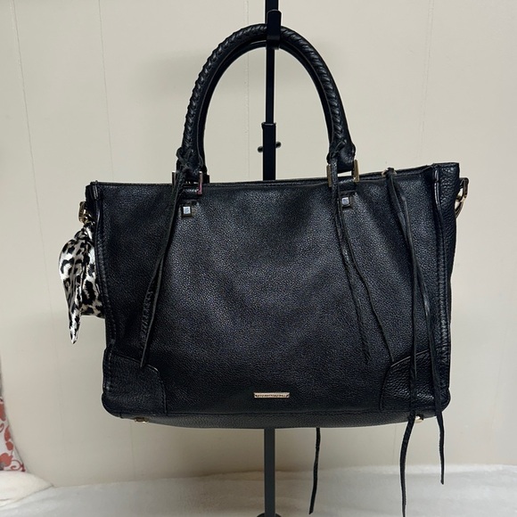 Rebecca  Minkoff Hobo Soft Black Pebbled Leather/Satchel-Crossbody Handbag - Picture 1 of 13